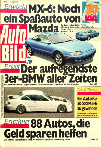 Deckblatt Auto Bild (33/1991)
